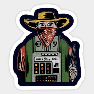 Retro Vintage One Armed Bandit Slot Machine Sticker